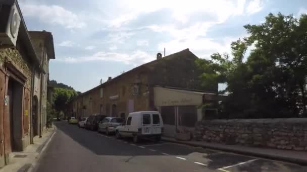 Durchquerung Des Dorfes Gigondas Vaucluse Frankreich — Stockvideo