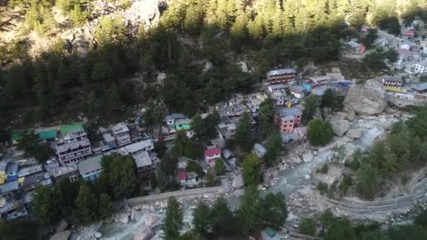 Gangotri Vallei Staat Uttarakhand India Gezien Vanuit Lucht — Stockvideo