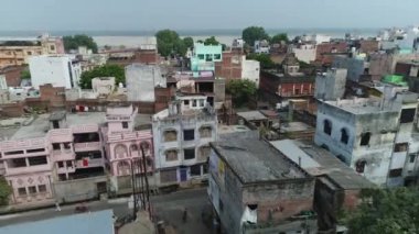 Hindistan 'ın Uttar Pradesh kentindeki Varanasi (Benares) şehri gökyüzünden görüldü