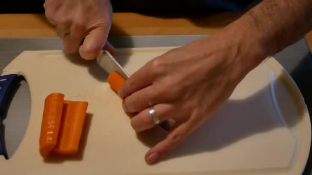 Preparation Fresh Carrot — Stock Video