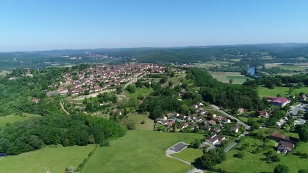 Village Domme Dans Périgord Noir France Ciel — Video