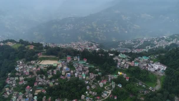 Cidade Gangtok Sikkim Índia Vista Céu — Vídeo de Stock