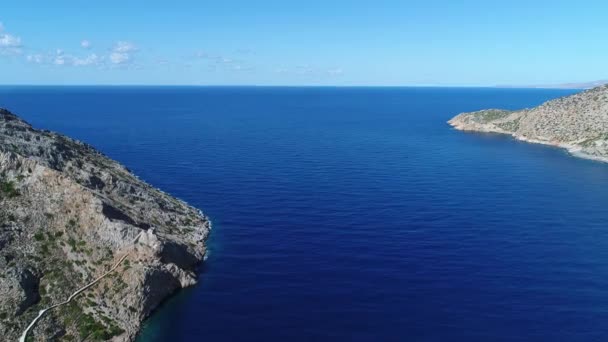 Kamares Aldeia Praia Ilha Sifnos Nos Ciclades Grécia Vista Aérea — Vídeo de Stock