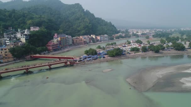 Πόλη Του Haridwar Κατάσταση Του Uttarakhand Στην Ινδία Δει Από — Αρχείο Βίντεο
