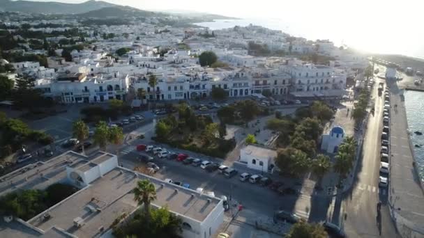 Marina Parikia Sur Île Paros Dans Les Cyclades Grèce Vue — Video