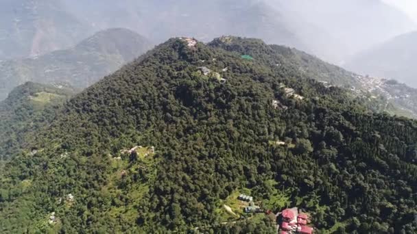 Pelling Στην Ινδία Στην Πολιτεία Sikkim Δει Από Τον Ουρανό — Αρχείο Βίντεο