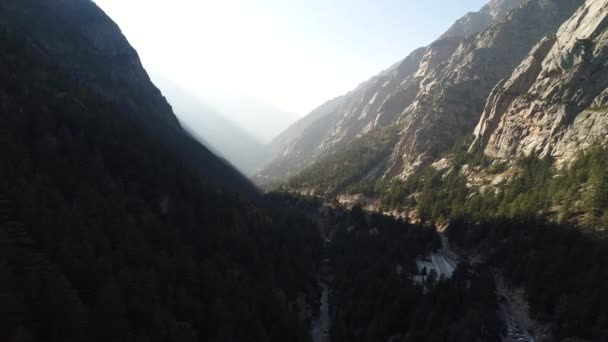 Dolina Gangotri Stanie Uttarakhand Indiach Widziana Nieba — Wideo stockowe