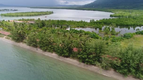 Paisaje Alrededor Ciudad Sihanoukville Camboya Visto Desde Cielo — Vídeos de Stock