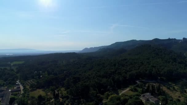 从空中看到的圣雷米 德普罗旺斯Glanum考古遗址 — 图库视频影像