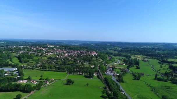 Village Belves Périgord France Vue Ciel — Video