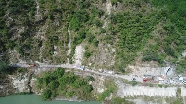 Cidade Uttarkashi Estado Uttarakhand Índia Vista Céu — Vídeo de Stock