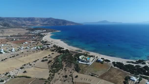 Die Insel Naxos Den Kykladen Griechenland Vom Himmel Aus Gesehen — Stockvideo