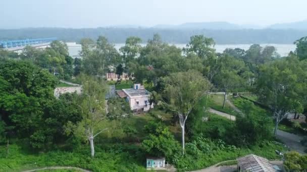 Staden Haridwar Staten Uttarakhand Indien Sett Från Himlen — Stockvideo