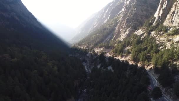Valle Gangotri Estado Uttarakhand India Visto Desde Cielo — Vídeo de stock