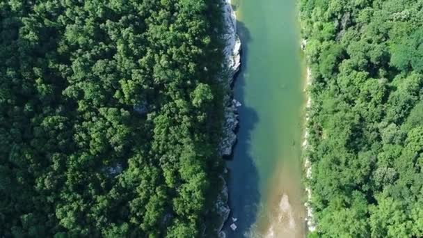 Die Schluchten Der Ardeche Frankreich Vom Himmel Aus Gesehen — Stockvideo