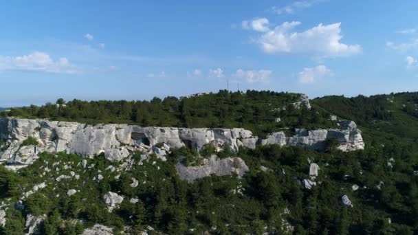 Grotte Massif Des Alpilles France Vue Ciel — Video