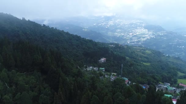Rumtek Kloster Sikkim Indien Vom Himmel Aus Gesehen — Stockvideo