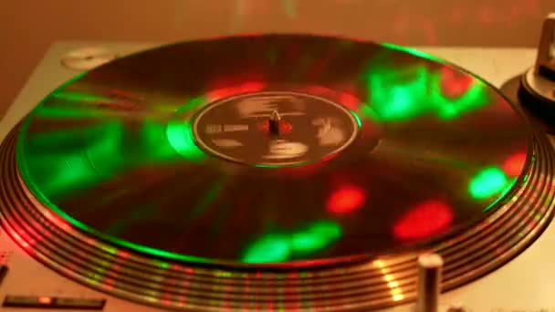 Vinyl Record Tpm Platenspeler — Stockvideo