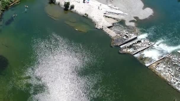 Las Gargantas Del Ardeche Francia Vistas Desde Cielo — Vídeos de Stock