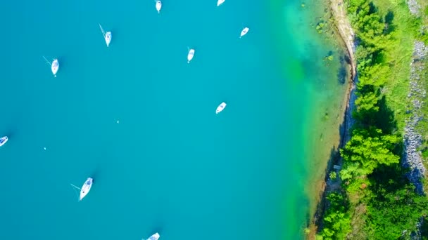 Lago Sainte Croix Parque Natural Regional Del Verdon Francia Desde — Vídeo de stock