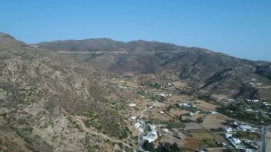 Yunanistan 'ın Kiklad adasındaki Ios adasındaki Mylopotas gökyüzünden görüldü