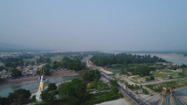 Hindistan 'ın Haridwar eyaleti Uttarakhand gökyüzünden görüldü