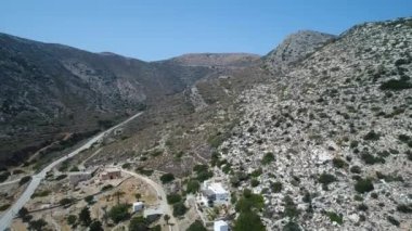 Yunanistan 'ın Kiklad adasındaki Ios adasındaki Mylopotas gökyüzünden görüldü