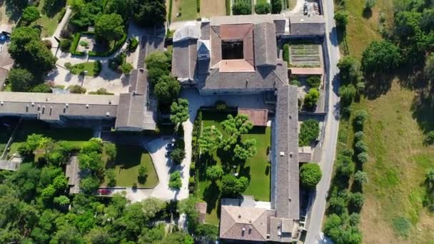 Kloster Saint Paule Mausolee Saint Remy Provence Vom Himmel Aus — Stockvideo