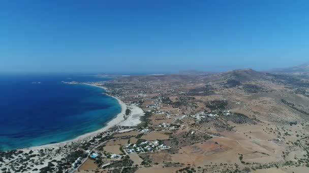 Yunanistan Cyclades Kentindeki Naxos Adası Gökyüzünden Görülüyor — Stok video