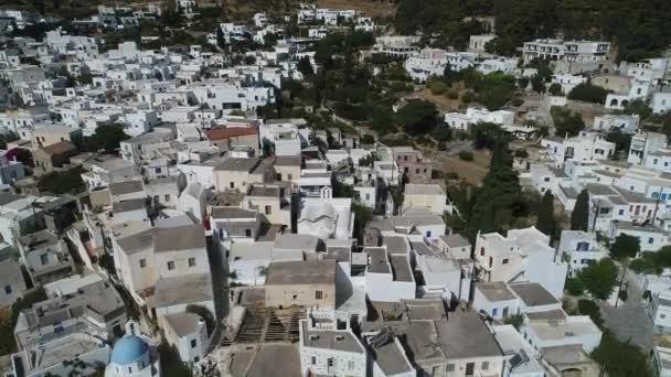 希腊Cyclades的Paros岛上的Lefkes村 — 图库视频影像