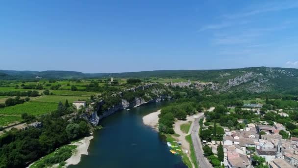 Fransa Daki Ardeche Vadileri Gökyüzünden Görünüyor — Stok video