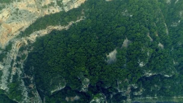 Las Gargantas Del Ardeche Francia Vistas Desde Cielo — Vídeo de stock