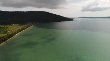 Kamboçya 'daki Sihanoukville şehri gökyüzünden görüldü.