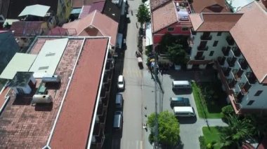 Kamboçya 'daki Siem Reap şehri gökyüzünden görüldü