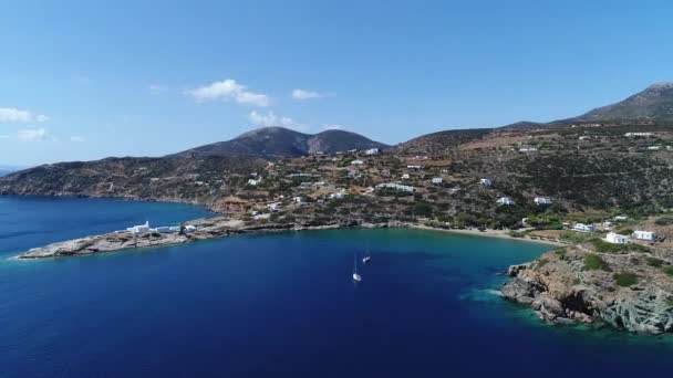 Kloster Chrisopigi Faros Auf Der Insel Sifnos Den Kykladen Griechenland — Stockvideo