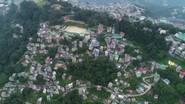 Ciudad Gangtok Sikkim India Vista Desde Cielo — Vídeo de stock