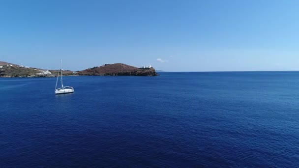 Yunanistan Sifnos Adası Ndaki Hristofi Yakınlarında Apokofto Plajı — Stok video