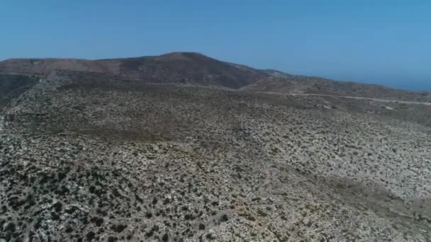 Mylopotas Het Eiland Ios Cycladen Griekenland Gezien Vanuit Lucht — Stockvideo