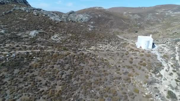 Aldeia Chora Ilha Serifos Nas Cíclades Grécia Céu — Vídeo de Stock