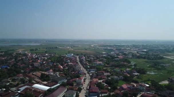 Город Вьентьян Лаосе Виден Неба — стоковое видео