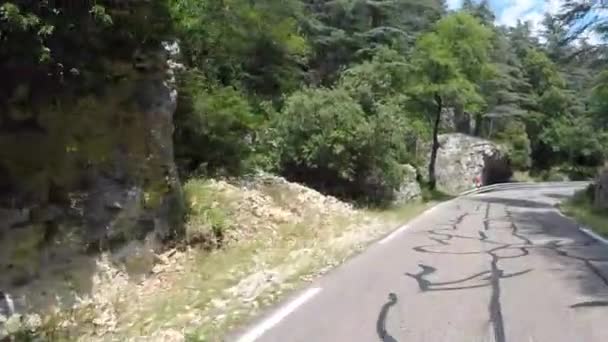 Bilfärd Alpilles Naturpark Bouches Rhone Frankrike — Stockvideo