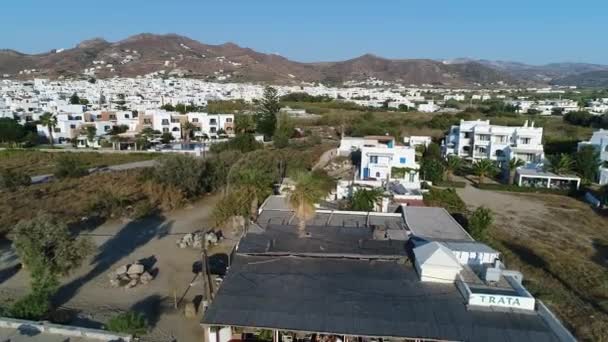 Pueblo Chora Isla Naxos Las Cícladas Grecia Desde Cielo — Vídeo de stock