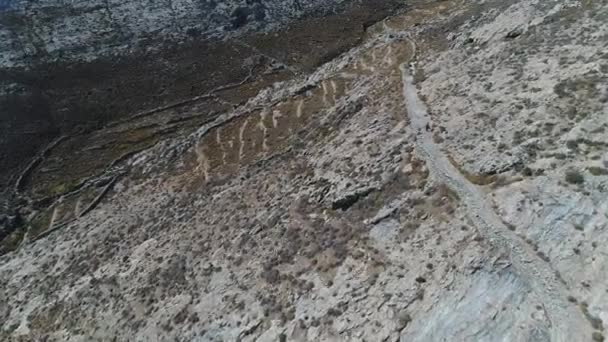 Villaggio Chora Sull Isola Serifos Nelle Cicladi Grecia Dal Cielo — Video Stock