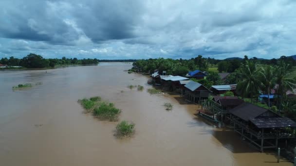 Las 000 Islas Cercanas Don Det Sur Laos Vistas Desde — Vídeos de Stock