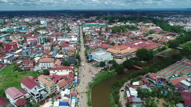 Ciudad Siem Reap Camboya Vista Desde Cielo — Vídeo de stock