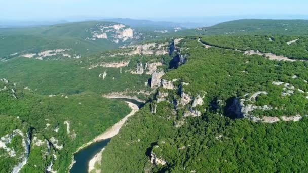Gorges Ardeche France Seen Sky — Stock Video