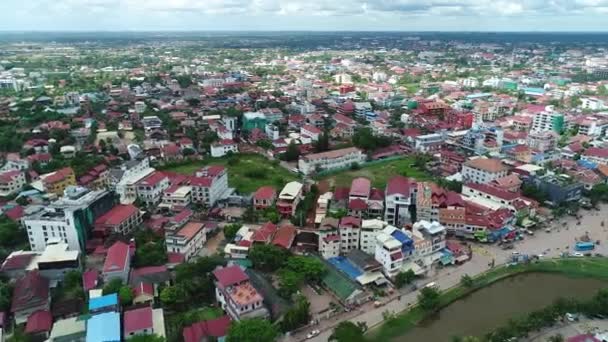 Ciudad Siem Reap Camboya Vista Desde Cielo — Vídeo de stock