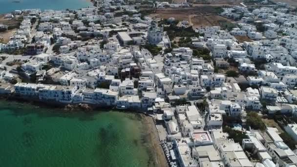 Ville Naoussa Sur Île Paros Dans Les Cyclades Grèce Partir — Video