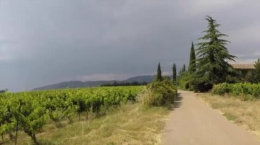 Fransa 'da Gidondas ve Beaume-de-Venise arasında araba turu