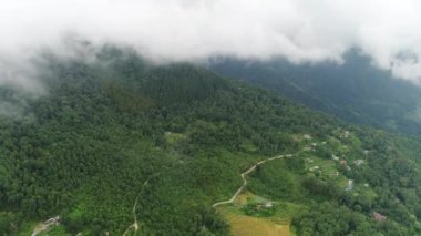 Sikkim Hindistan 'daki Rumtek Manastırı gökyüzünden görünüyor.